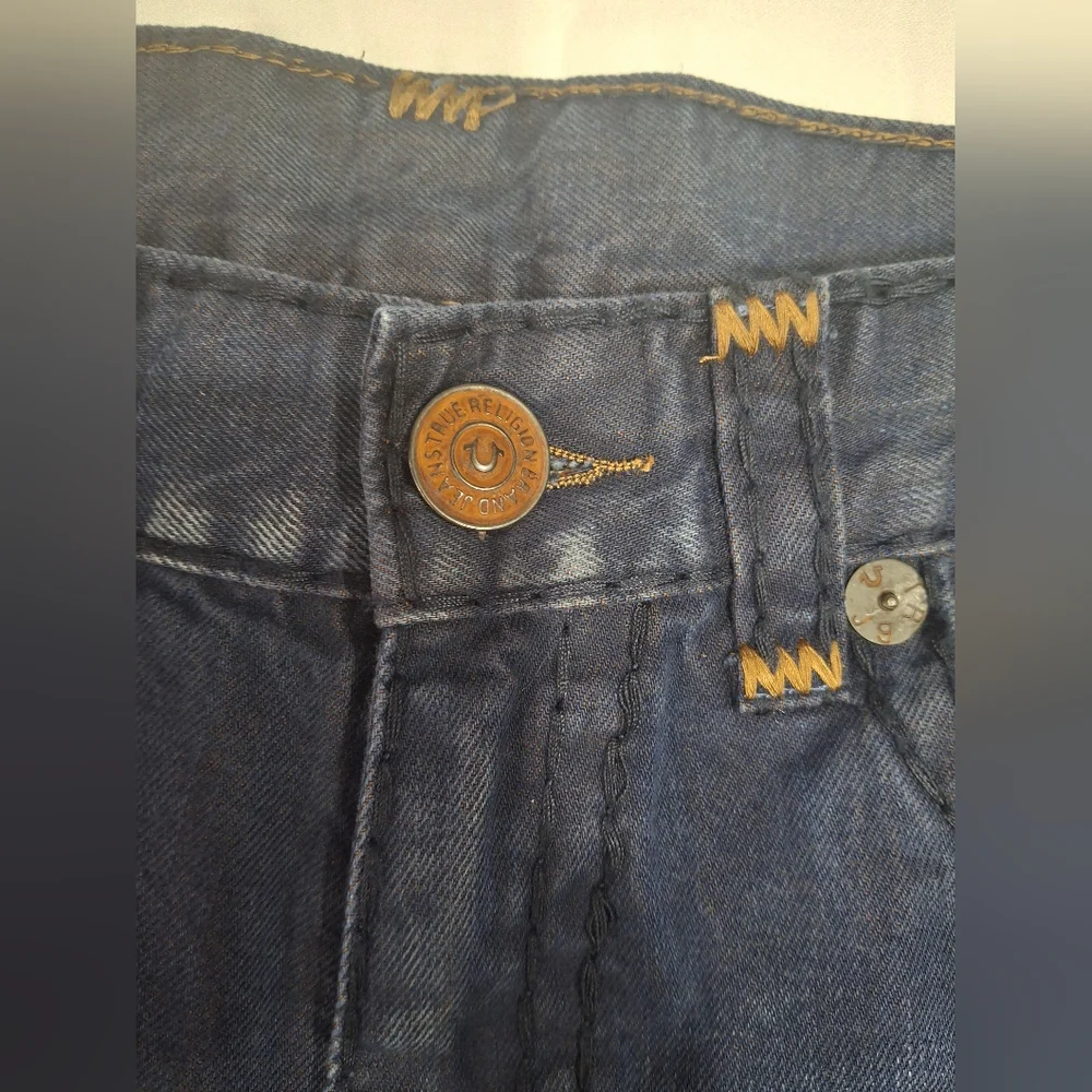 Men's True Religion Dark Indigo Straight Jeans.Size 36